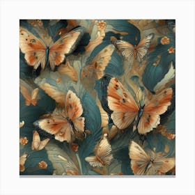 Art Deco butterflies 1 Canvas Print