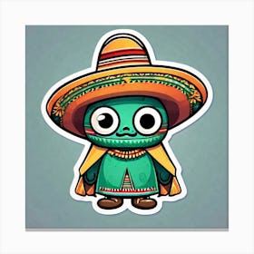 Mexican Sticker Canvas Print