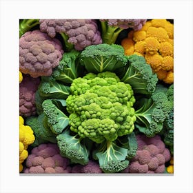 Colorful Cauliflower Canvas Print