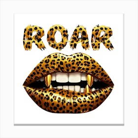 Roar, Leopard and Wild Lip Leinwandbild