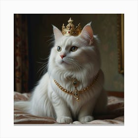 White royal cat Canvas Print