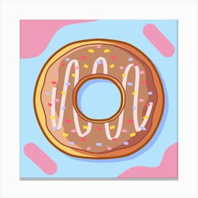 Dessert Food Donut Sweet Decor Chocolate Bread Canvas Print