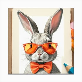 Bunny In Sunglasses 2 Canvas Print