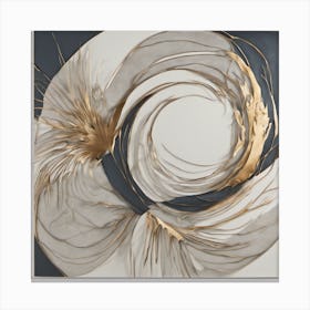 Gold Swirl Wall Art Canvas Print