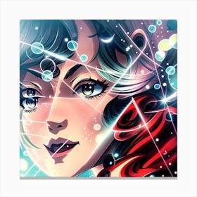 Girl With Bubbles Canvas Print