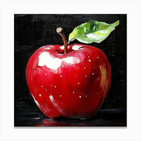 Red Apple Painting Canvas Print