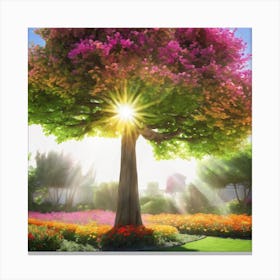 Tree In The Garden Canvas Print