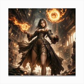 Gorgeous Steampunk  Witch - Anime Poster #8 Canvas Print