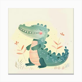 Charming Illustration Alligator 2 Canvas Print