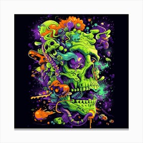 Psychedelic Skull 13 Canvas Print