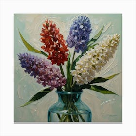 Hyacinths In A Vase Canvas Print