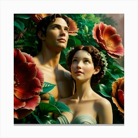 Adam And Eve 2 Canvas Print