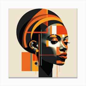 Abstract Bauhaus Ethiopian Woman 02 Canvas Print