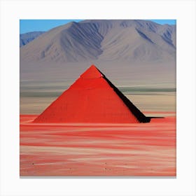 Piramide Roja En Un Valle Canvas Print