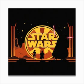 Star Wars logo silhouette  Canvas Print