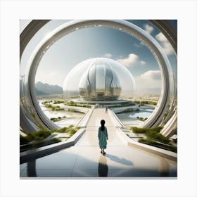 Futuristic City 261 Canvas Print