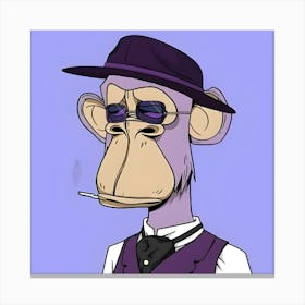 Monkey In A Hat Canvas Print