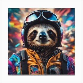 Sloth In Space Canvas Print