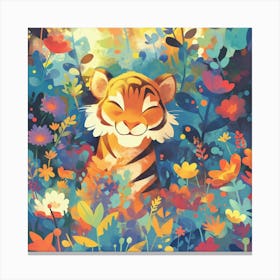 Tiger In The Forest Canvas Print