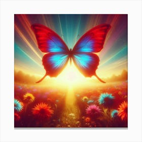 Butterfly In The Field 1 Canvas Print