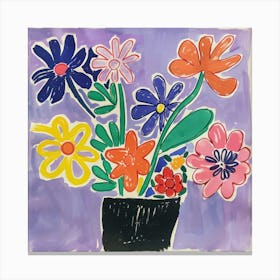Summer Flowers Painting Matisse Style 2 Canvas Print