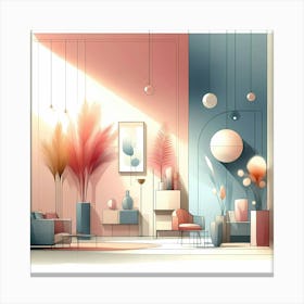 Interior Living Room Canvas Print