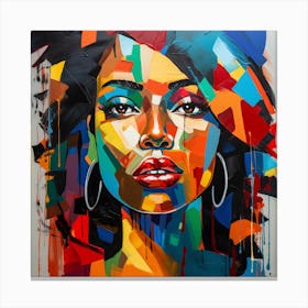 Afro-American Woman 12 Canvas Print