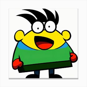 Cartoon Character Canvas Print