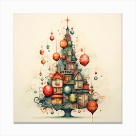 Retro Reflections: Yuletide Bliss Canvas Print