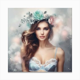 beautiful woman portrait Canvas Print