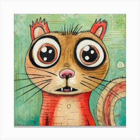 Abstract Chipmunk Canvas Print