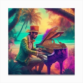 Man Playing A Piano Canvas Print