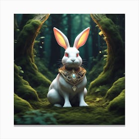 Rabbit In The Forest 35 Canvas Print