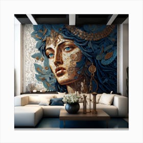 A breathtaking portrait of Egyptian beautiful Queen Canvas Print