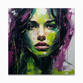 Woman With Green Eyes Canvas Print