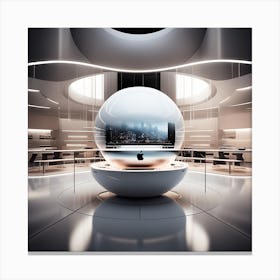 Craft A Cinematic, Futuristic Mood For An Appledesigned Product, With A Focus On Sleek Lines, Metallic Accents, And A Sense Of Sophistication 2 Canvas Print