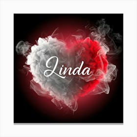 Linda Heart Canvas Print