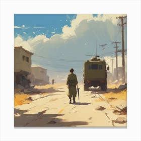 Israeli Soldier Canvas Print