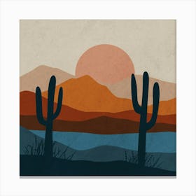 Cactus Desert 1 Canvas Print