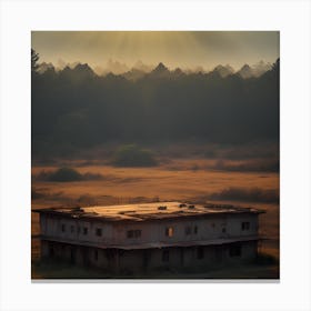 Abandoned House At Sunrise 1 Canvas Print