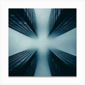 Skyscrapers Cross Canvas Print