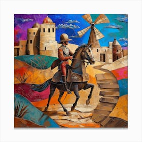 Knight On Horseback Canvas Print