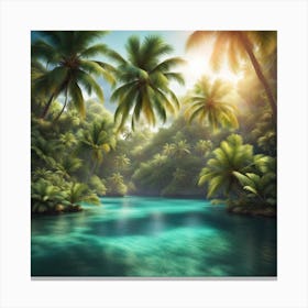 Tropical Landscape 4 Canvas Print