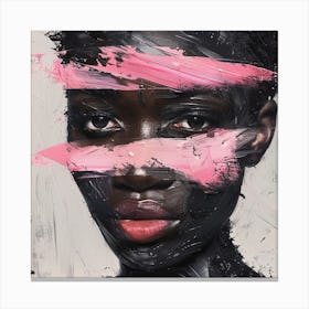 'Black Girl With Pink Paint' 1 Toile