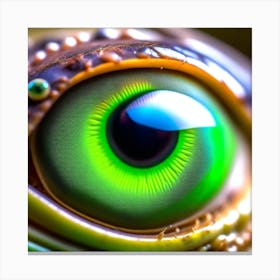 Green Lizard Eye Canvas Print