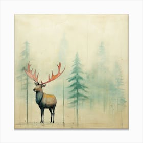 Cute Elk 2 Canvas Print