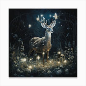 Spirit Stag Of The Enchanted Forest Canvas Print