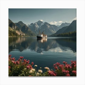 Fjords And Flowers Canvas Print