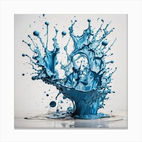 Blue Splash Canvas Print