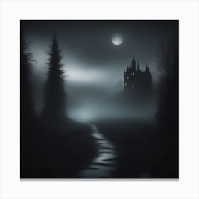 Castle In The Fog Canvas Print